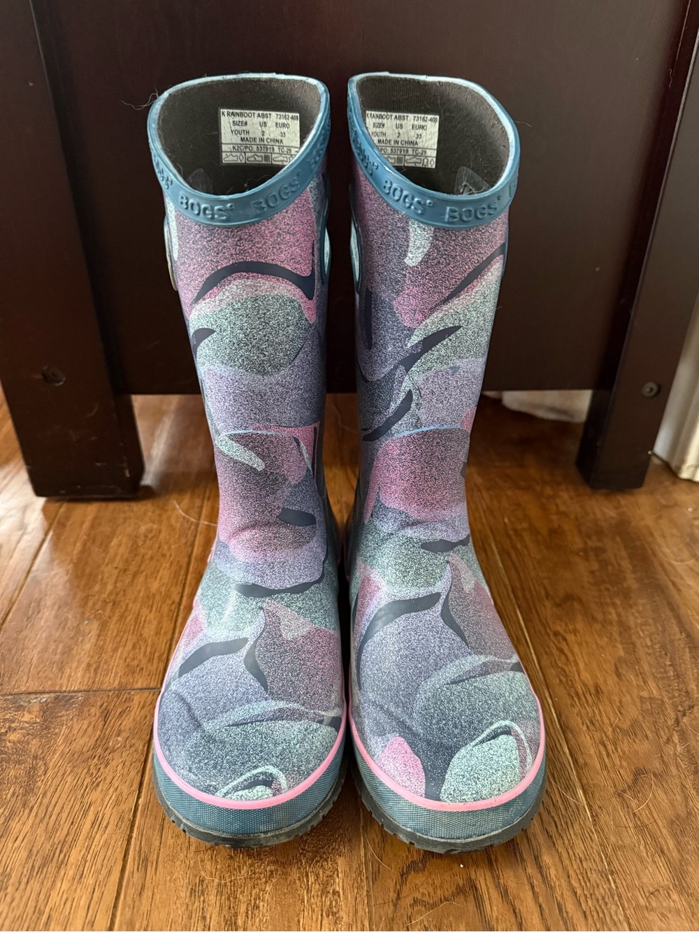 Bogs Kids Glitter Purple & Pink Rain Boots